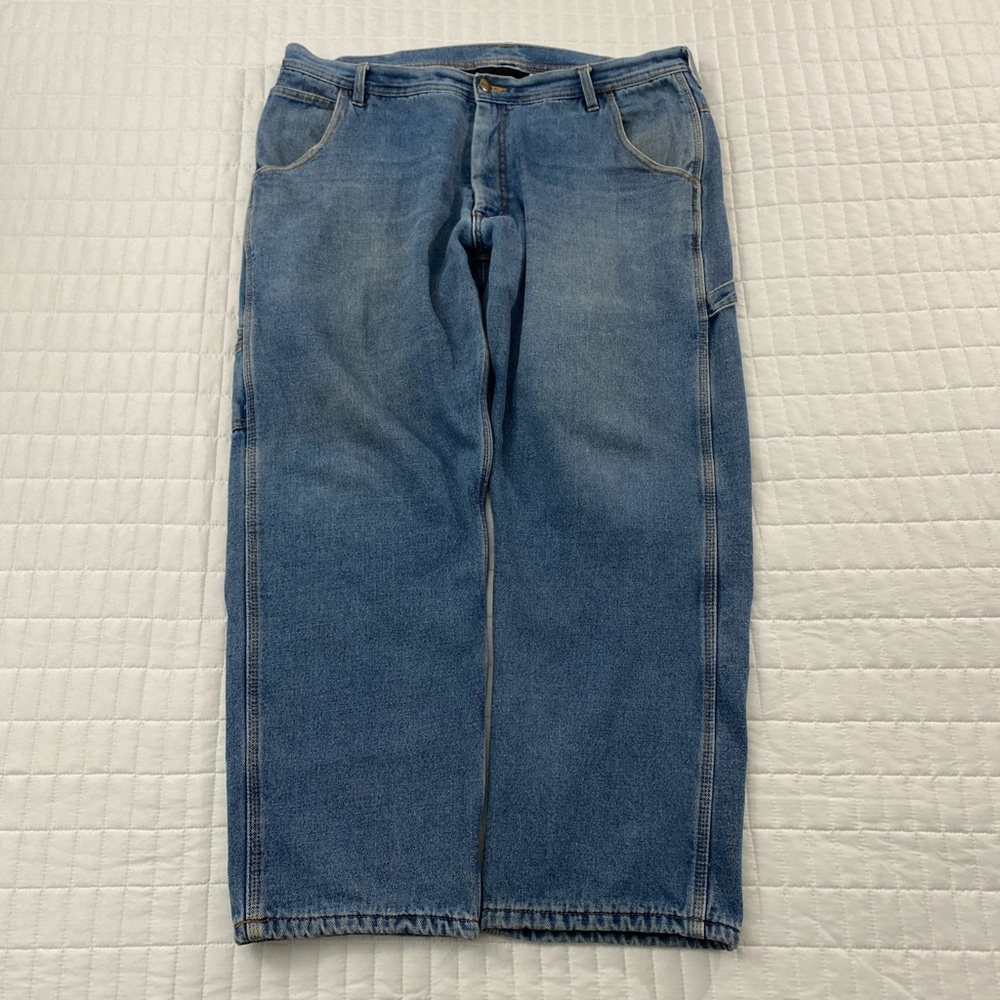 Super Baggy Wide Leg Carpenter Styled Distressed Jeans Size 40”W 30”L